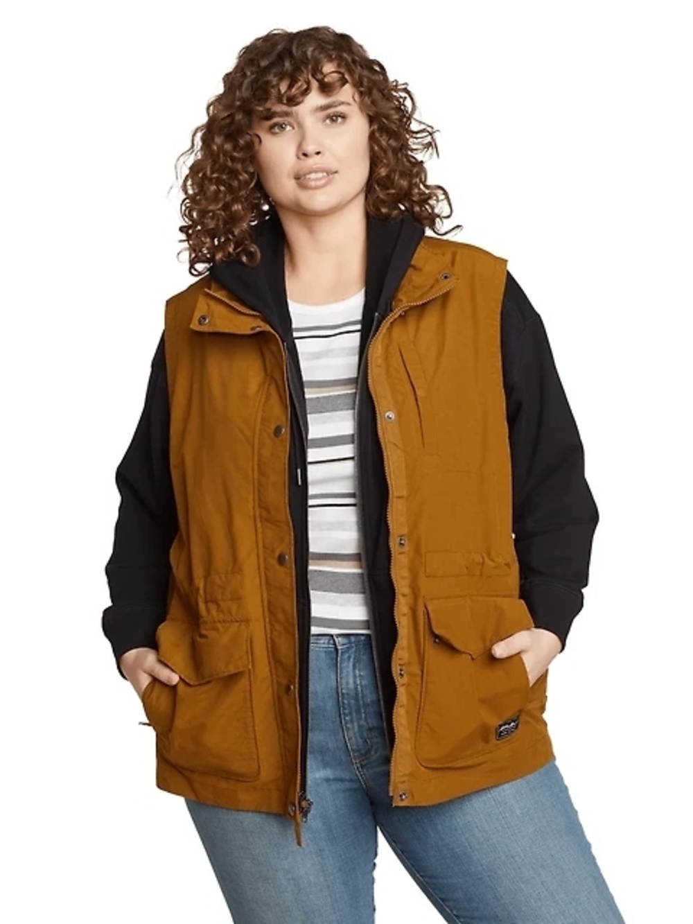Eddie Bauer Trekker Vest Caramel Brown - Picture 2 of 9
